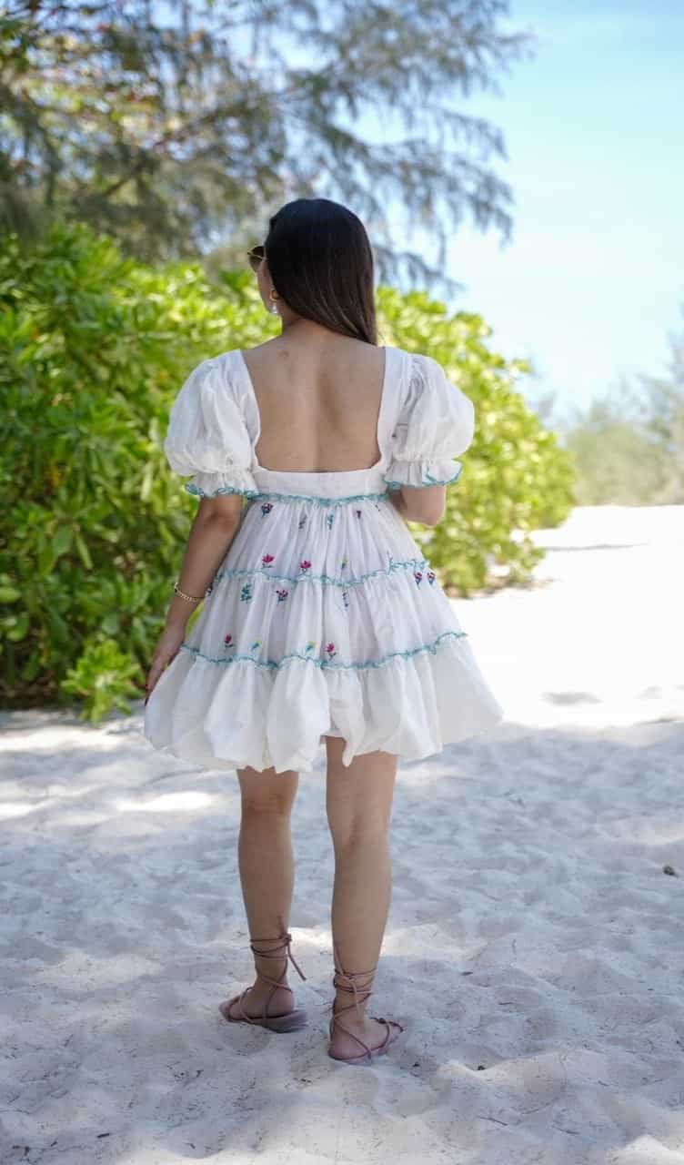 Lightweight White Midi Dress 