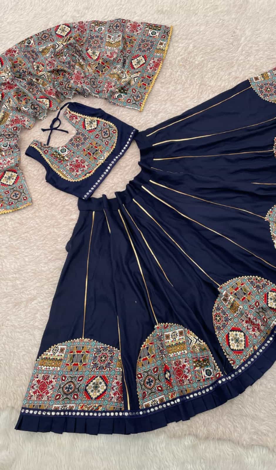 Designer Blue Lehenga Choli for Girls 