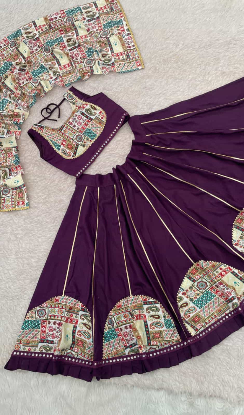 Designer Purple Lehenga Choli for Girls 