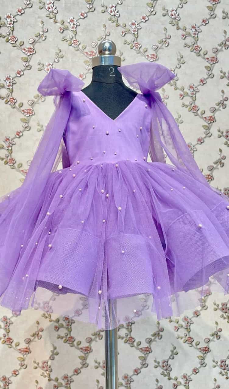 Party Wear Kids' Dress with Back Zip & Soft Cotton Inner
