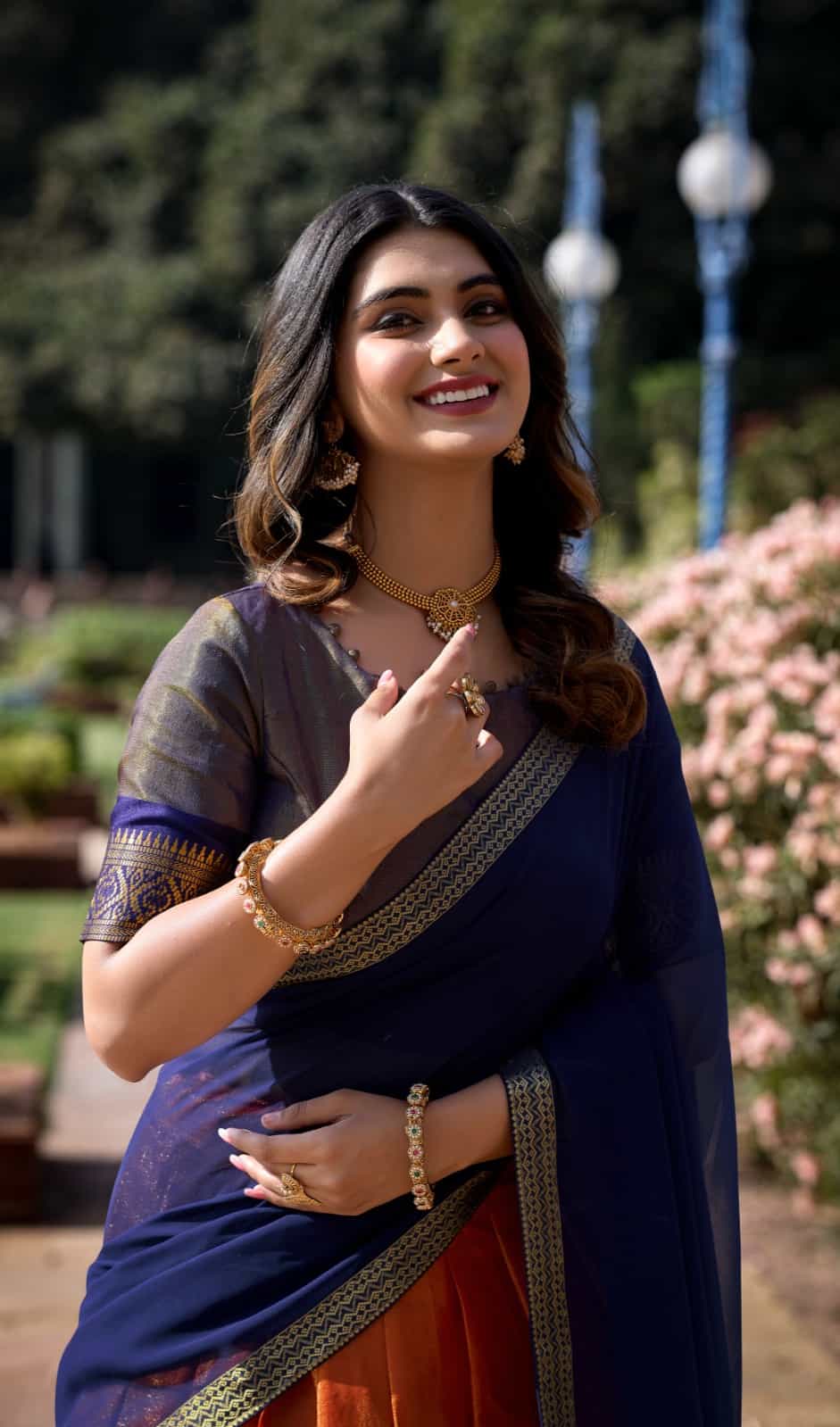 stitched kanchipuram lehenga with micro cotton inner