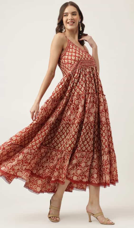 Chic Smocked-Back Dress – Stylish Sleeveless Midi for Women