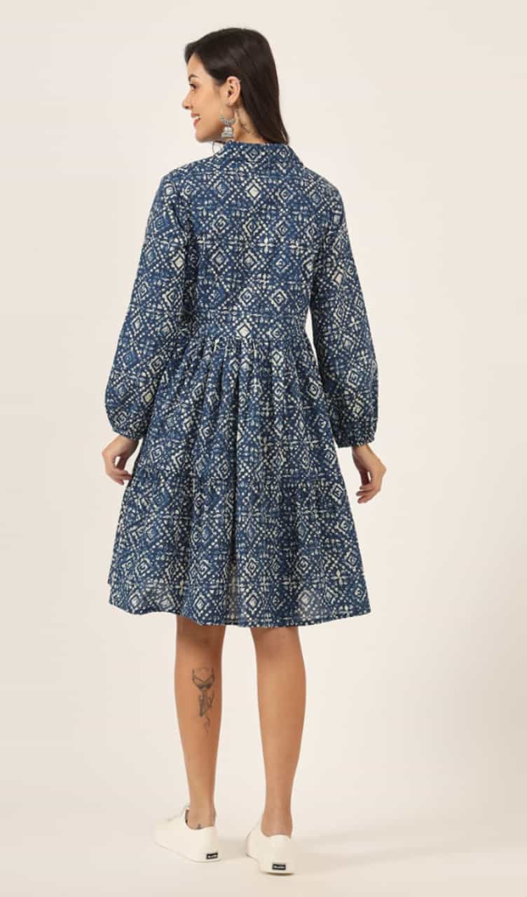Comfortable Cotton Flared Dress 
