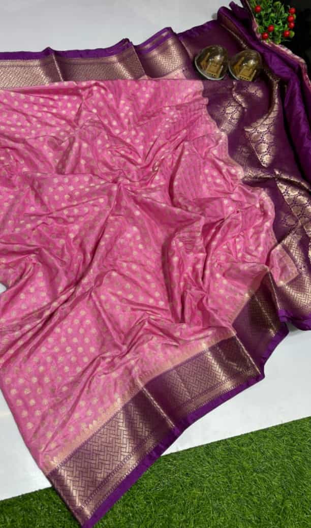 pink color saree