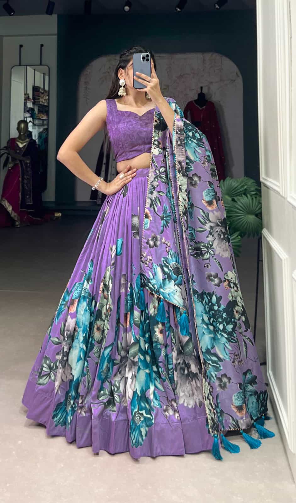 floral lehenga choli set