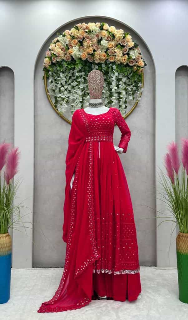sara ali khan red sharara set