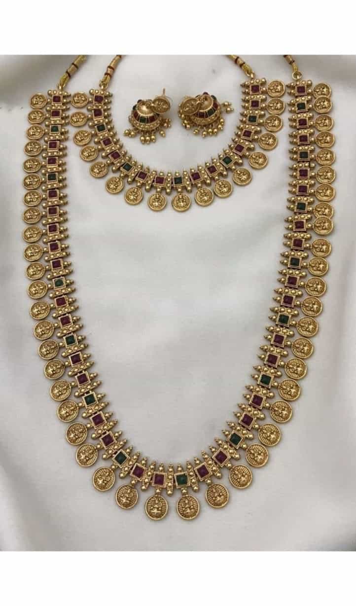 Traditional South Indian coin jewelry