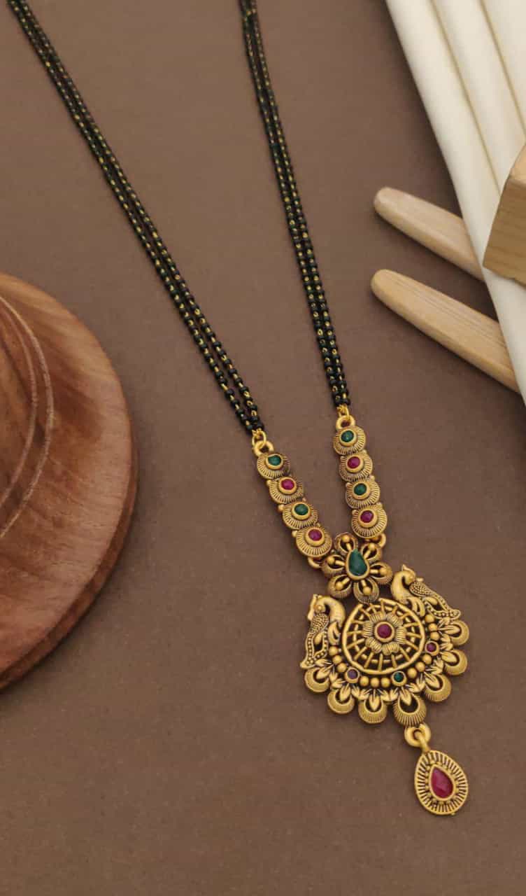 Beautifully crafted gold-plated mangalsutra