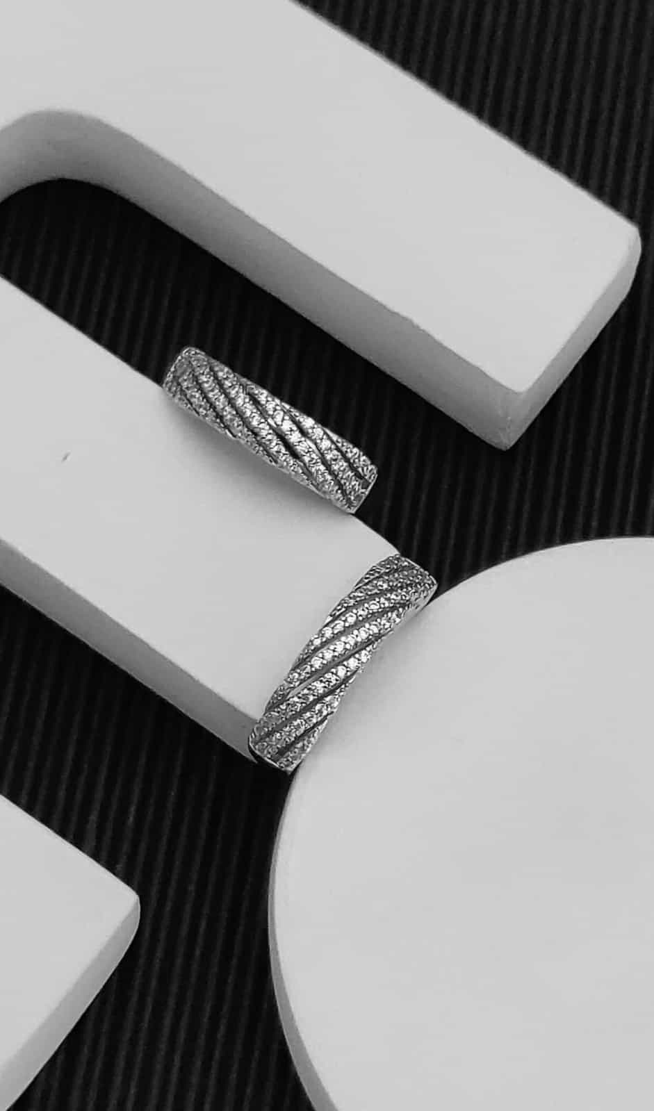 Beautiful American Diamond ring set 