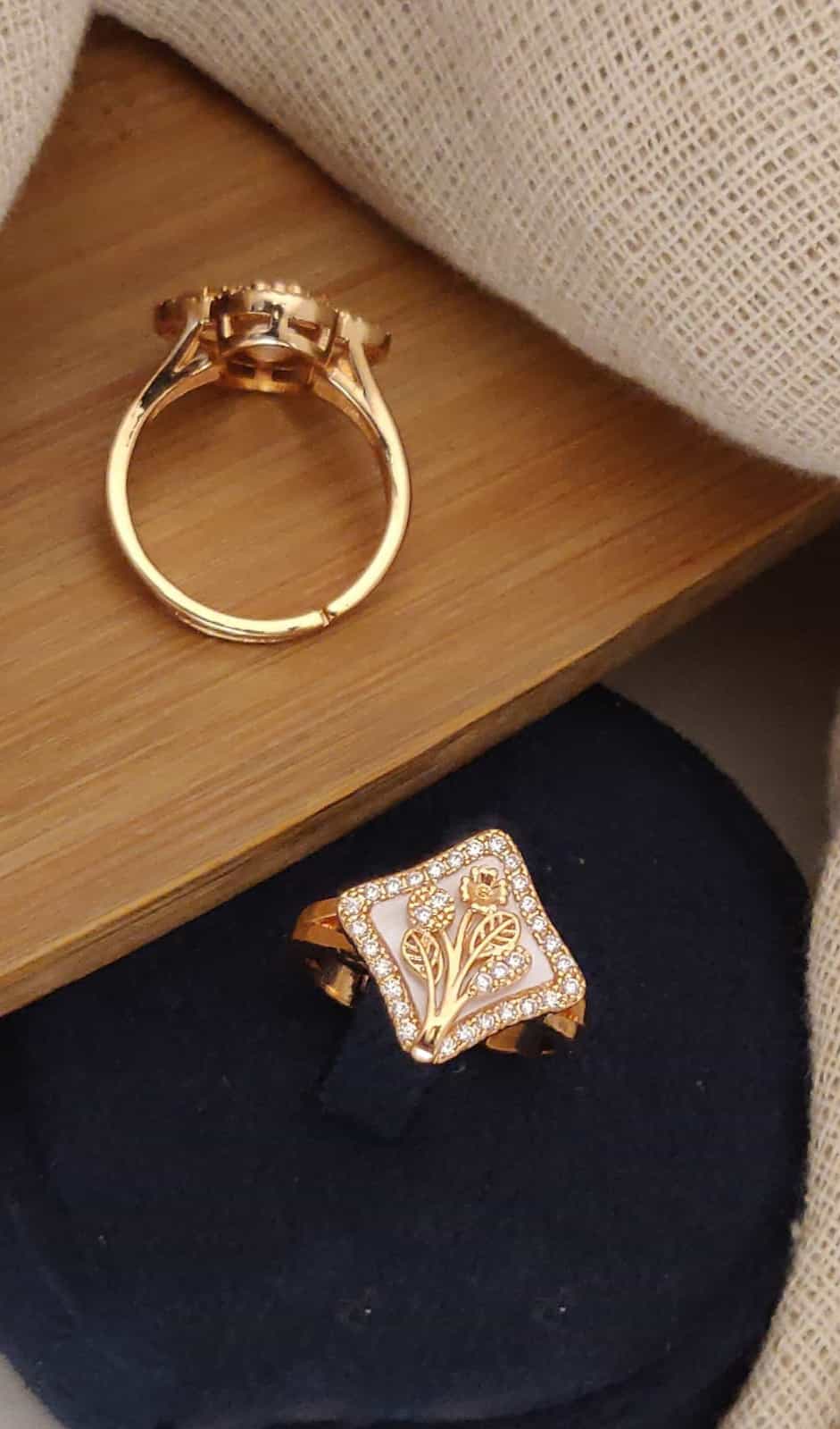 American Diamond golden ring