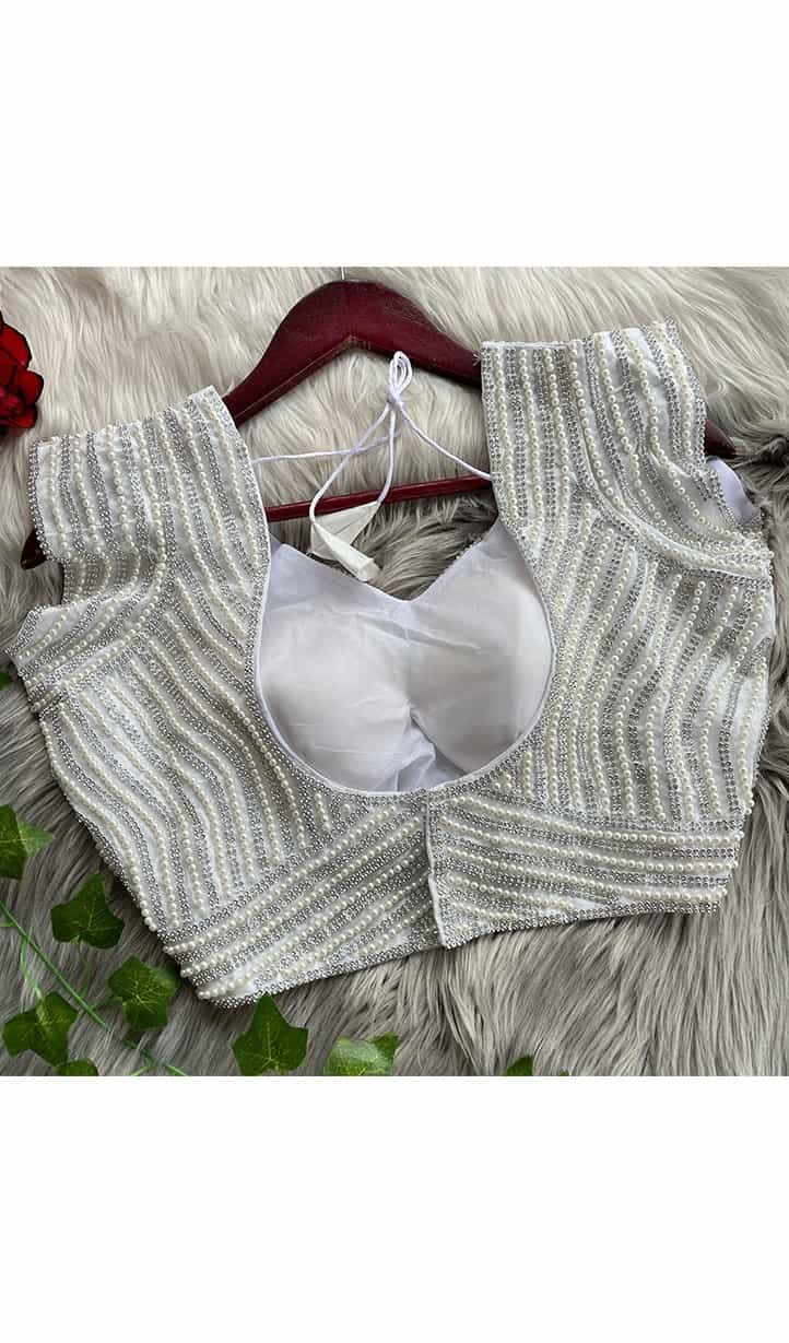 Pure Silk Handcrafted Pearl Blouse