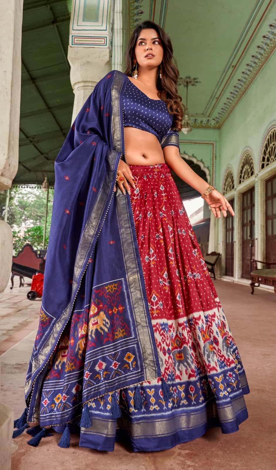 maroon lehenga