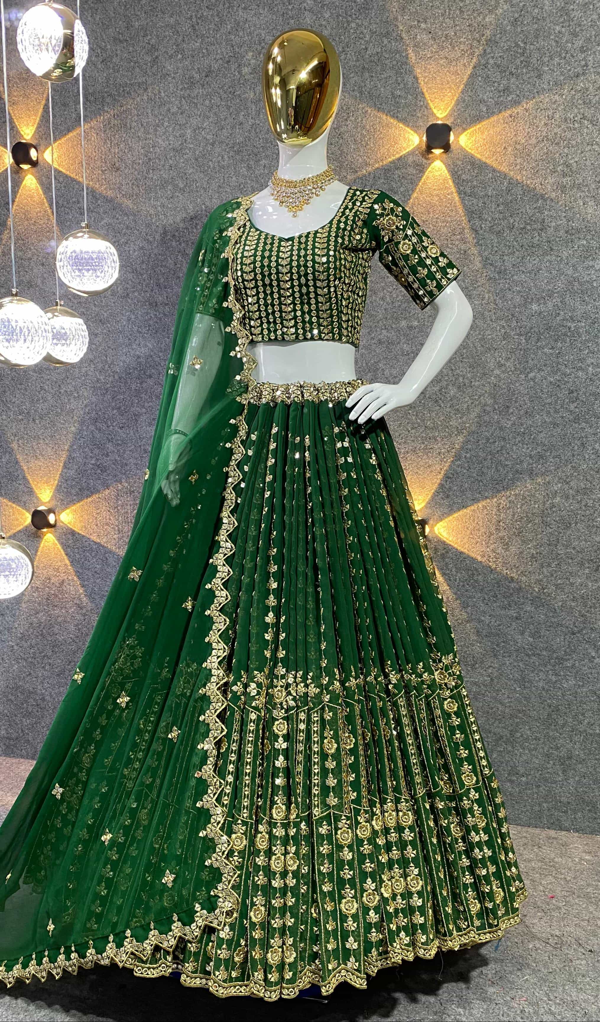 Green Lehenga Choli Set