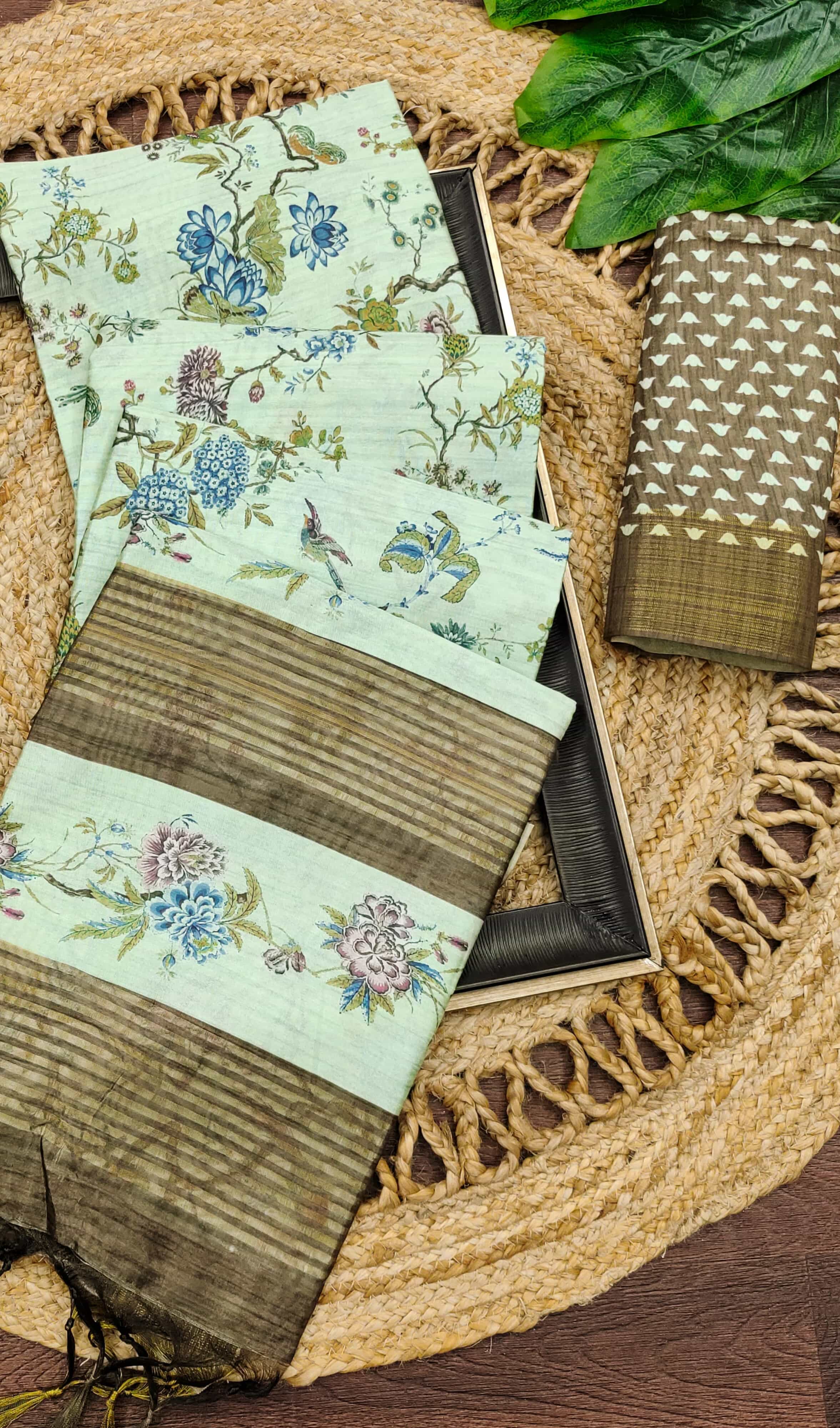 Soft Tussar Silk Printed Saree 