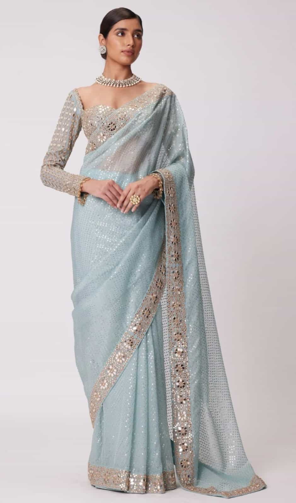 Sky Blue Color Saree