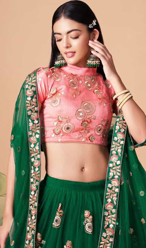 Soft Net Lehenga Choli Set