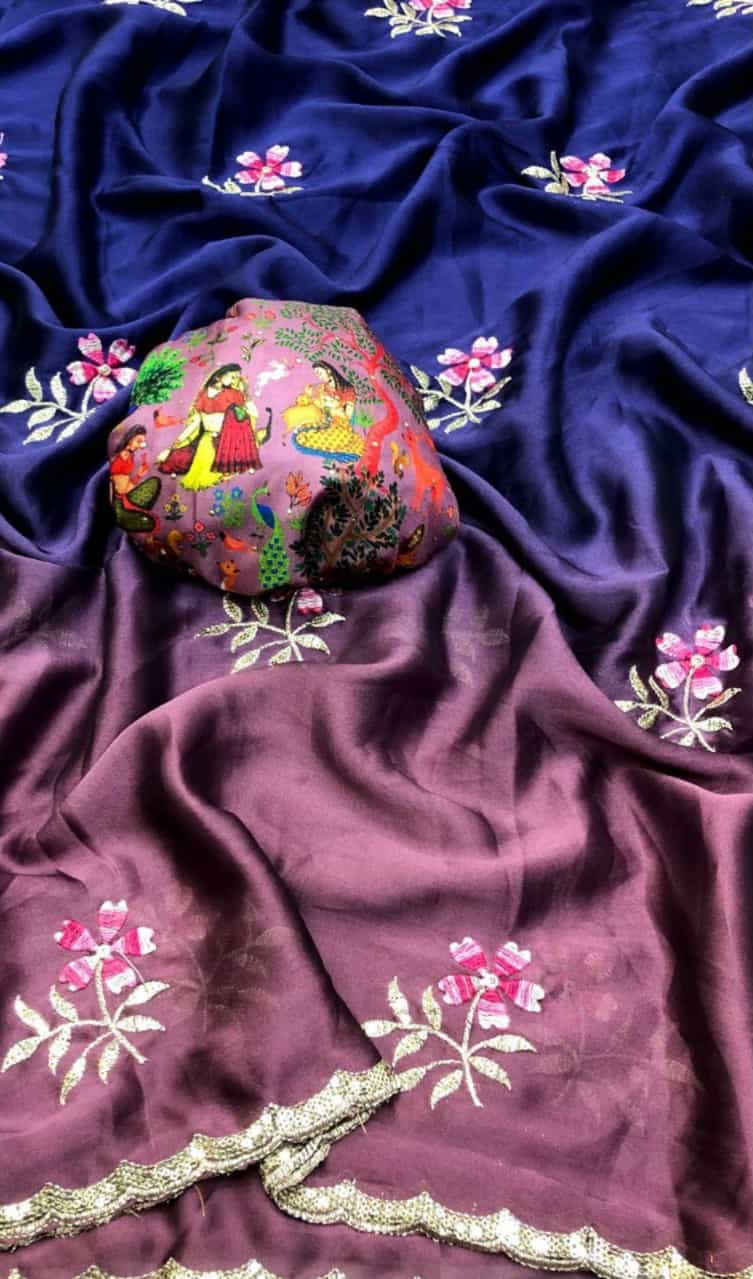 Chiffon Embroidered Sarees