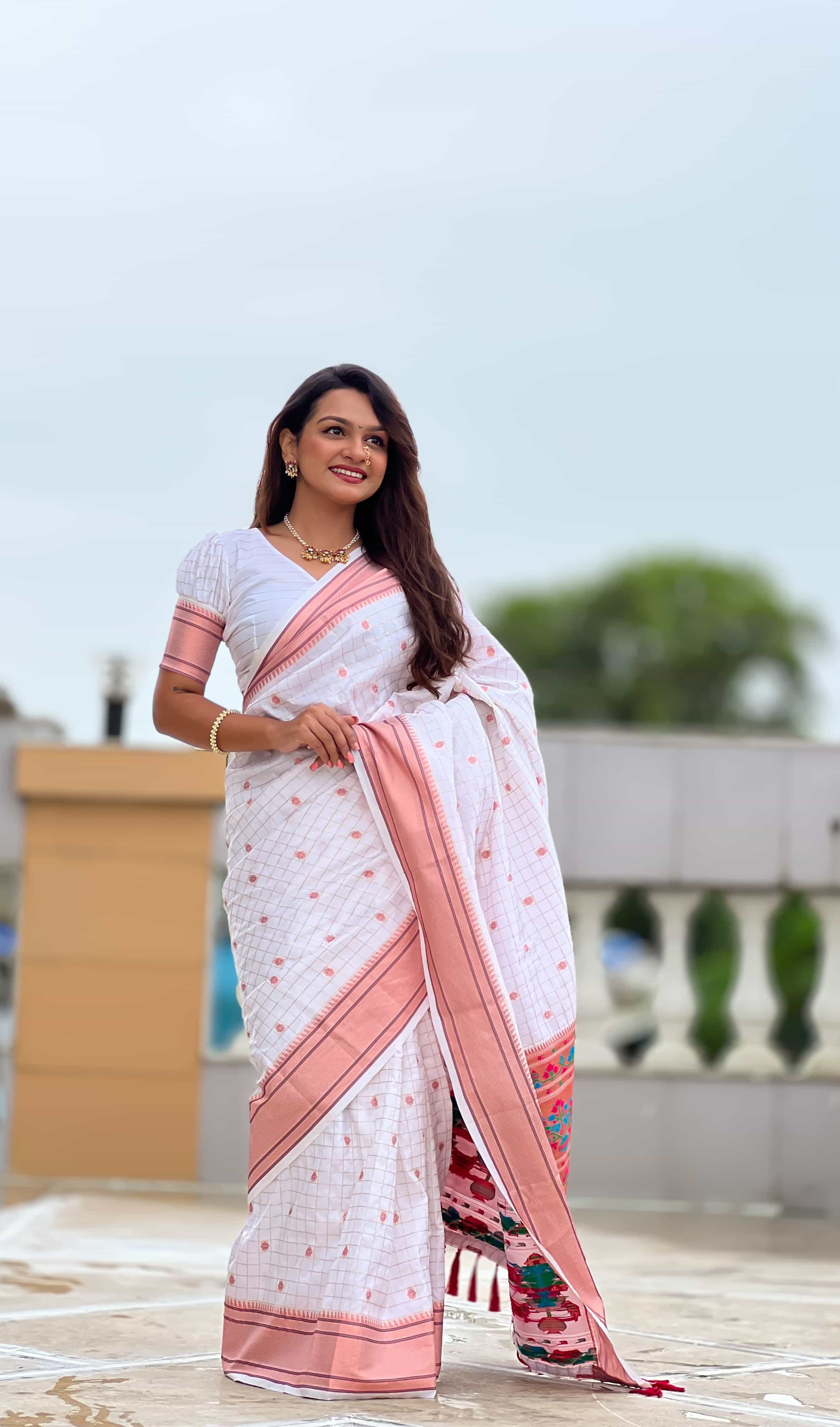 white saree