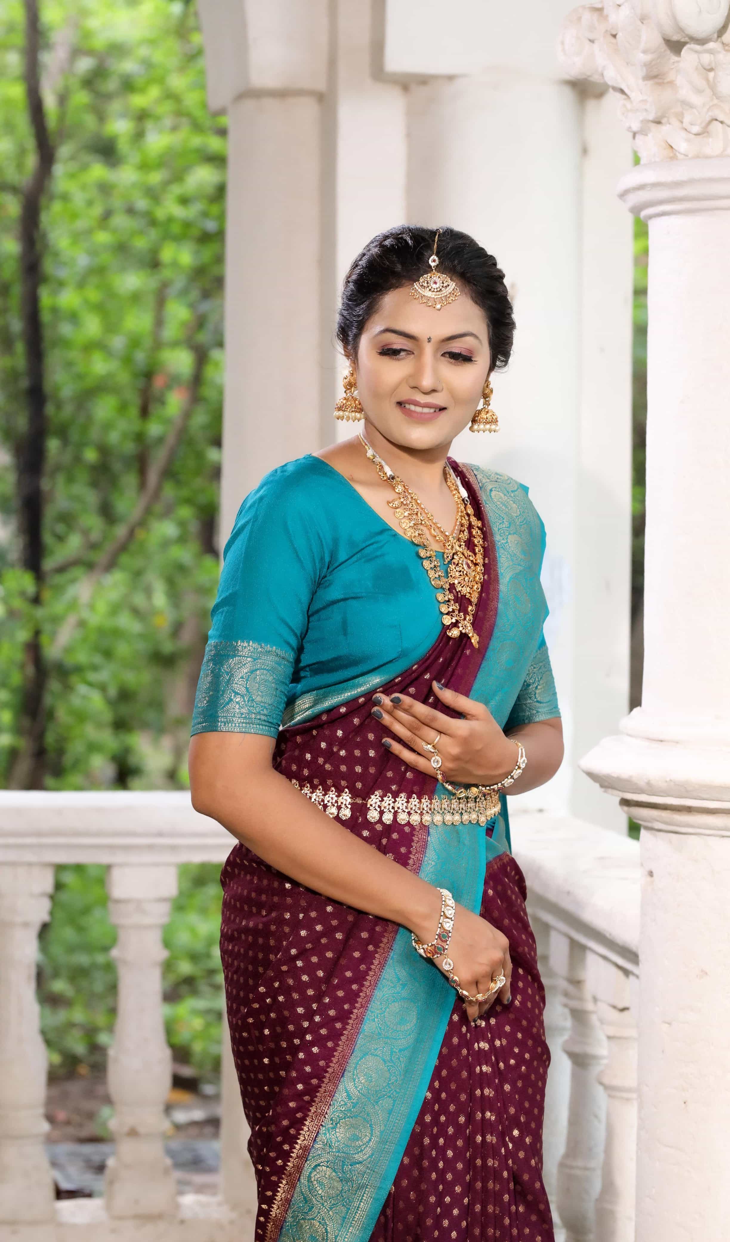 plain georgette saree