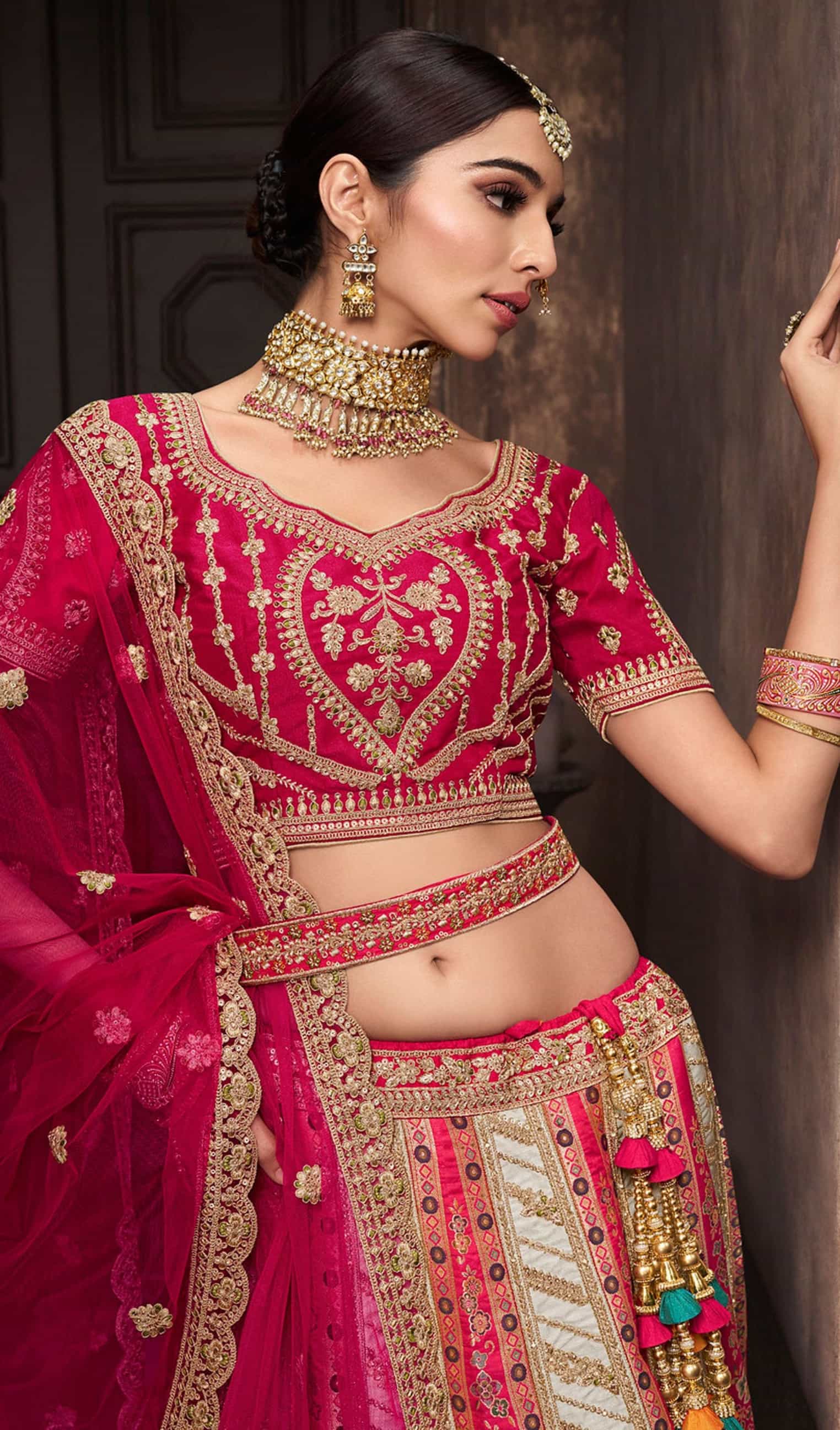 silk bridal lehenga
