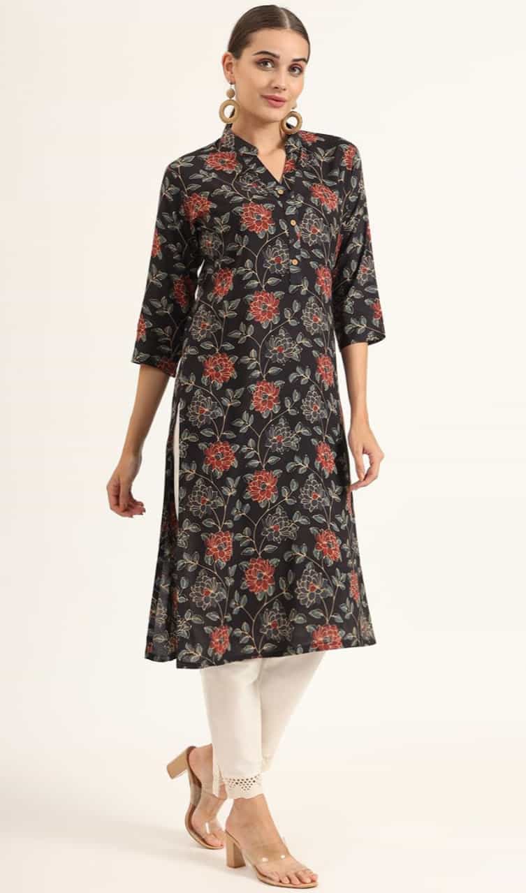 Black Kurti Set for Women