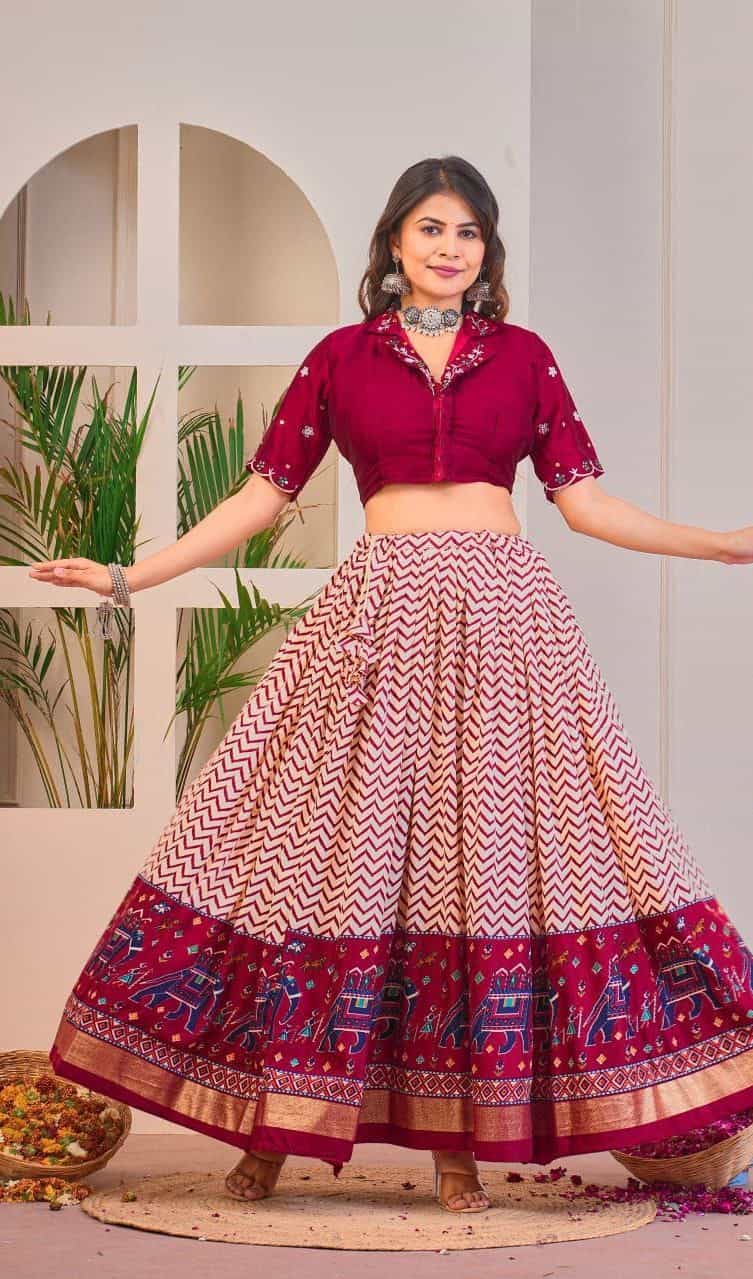 cotton choli with handcrafted mirror embellishments