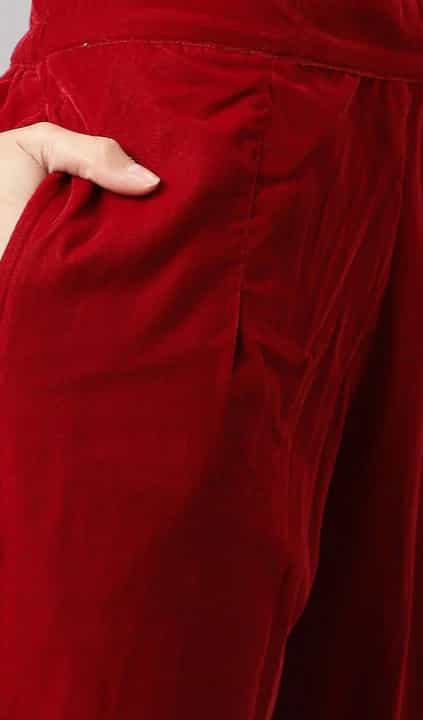 Solid Velvet Kurti