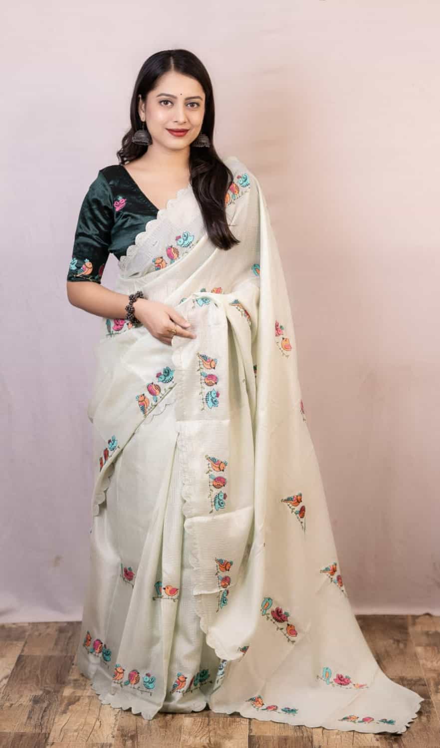 Beige Color Saree