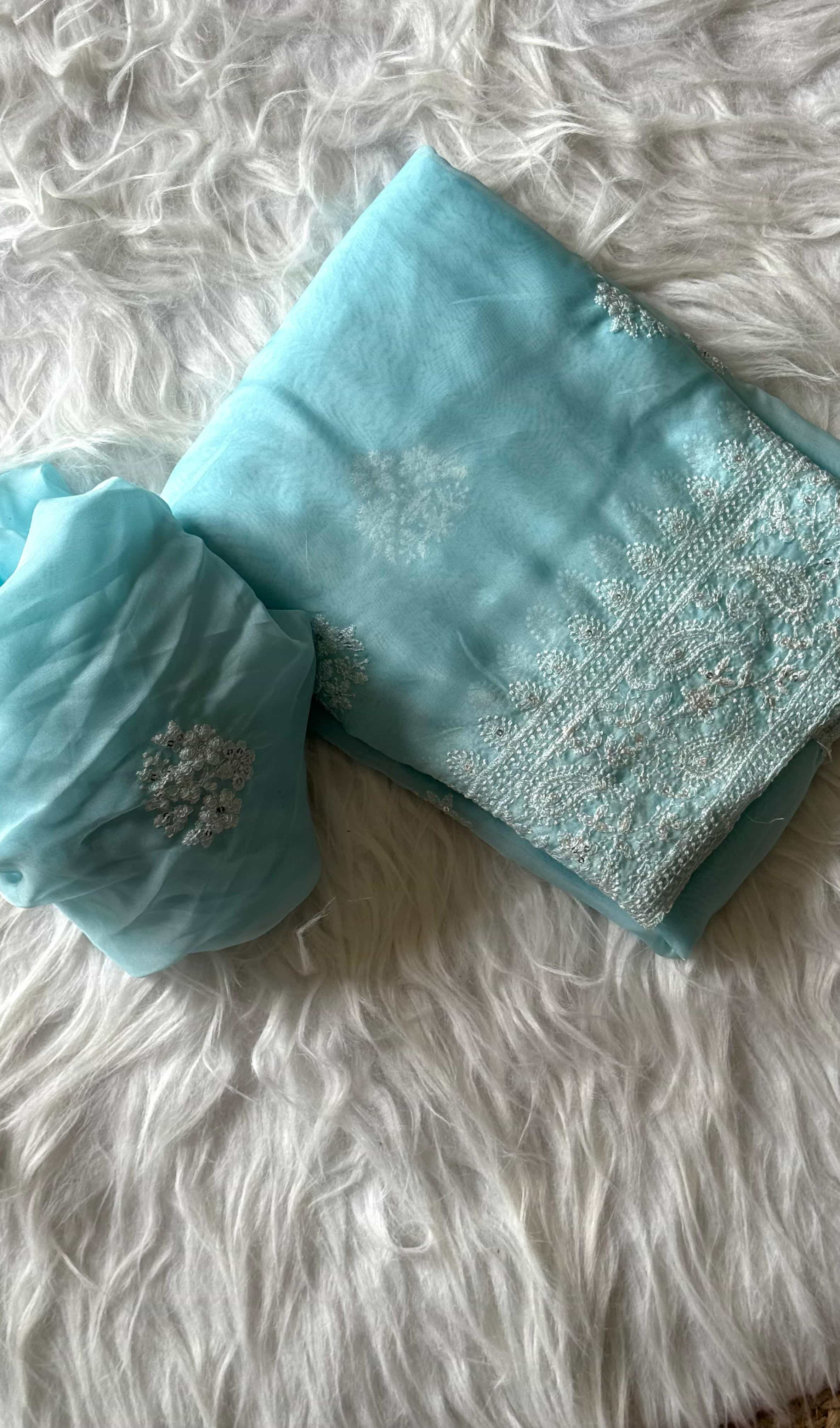 Blue Color Saree