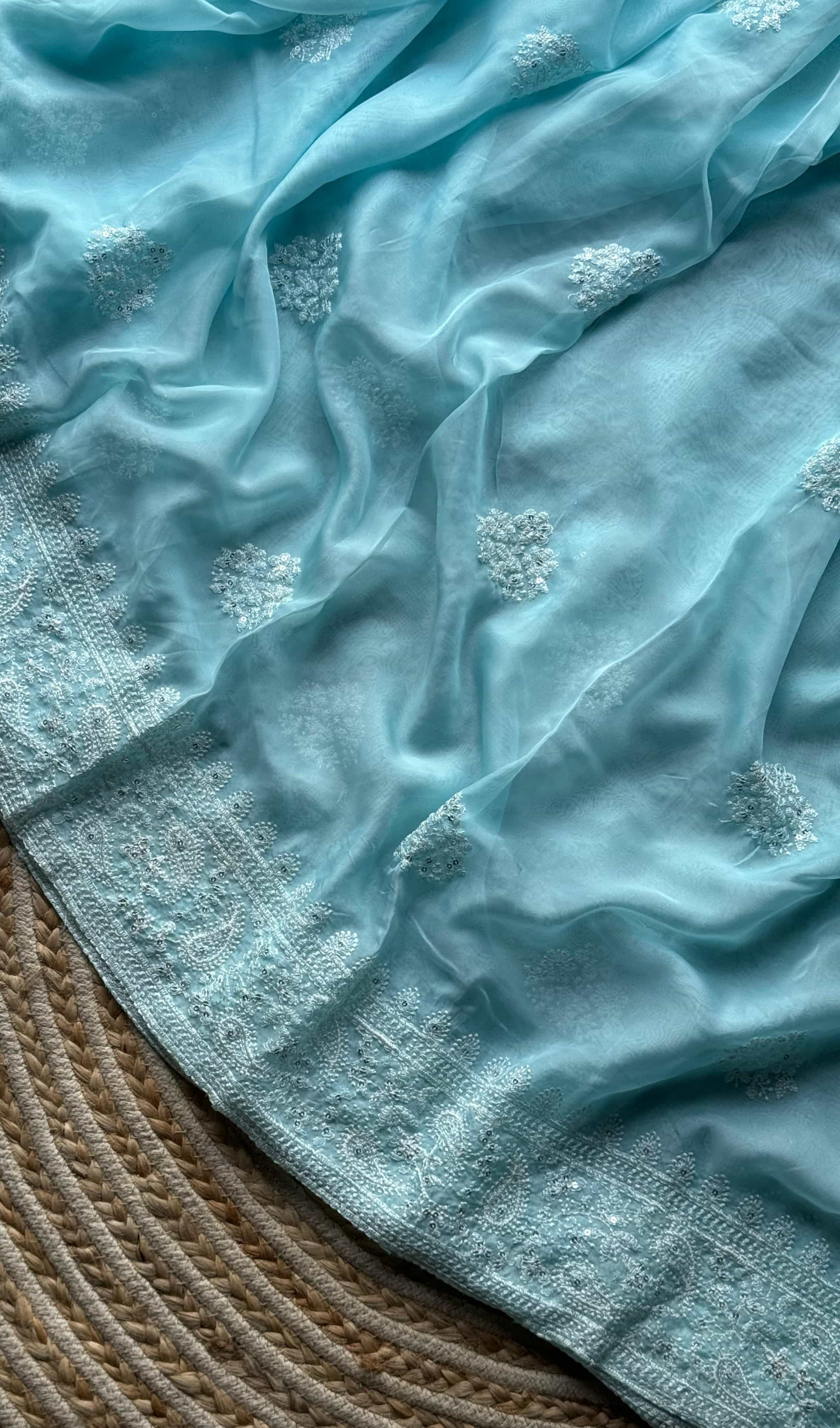 designer saree with intricate work