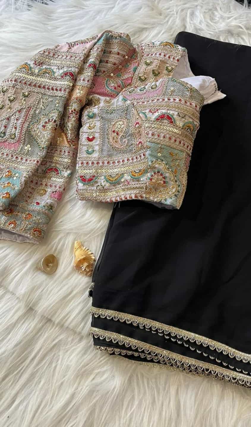 Black Color Saree
