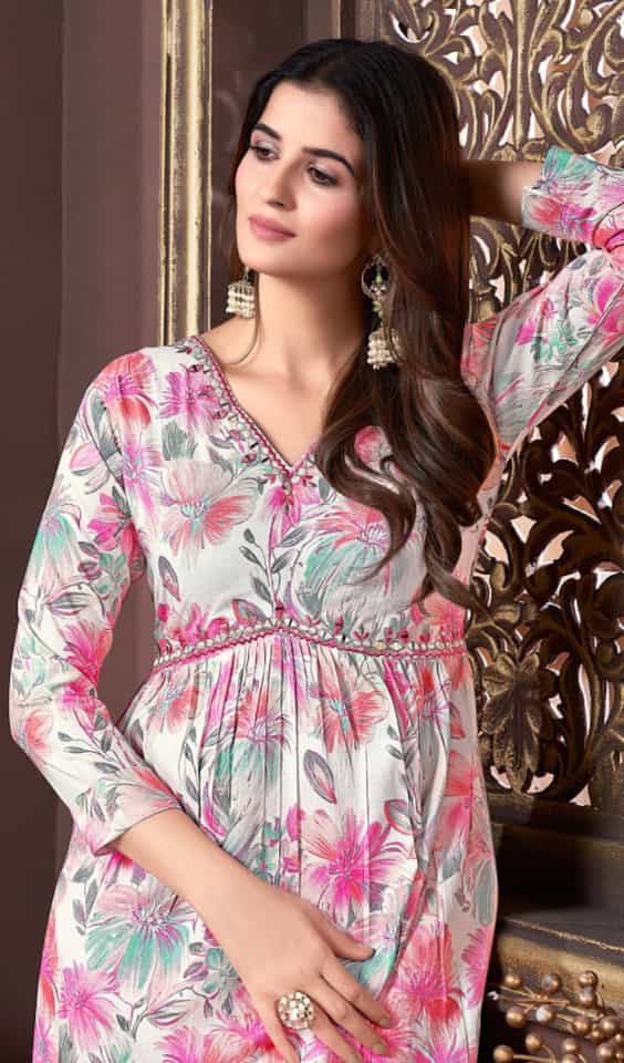  full-stitched rayon kurti set
