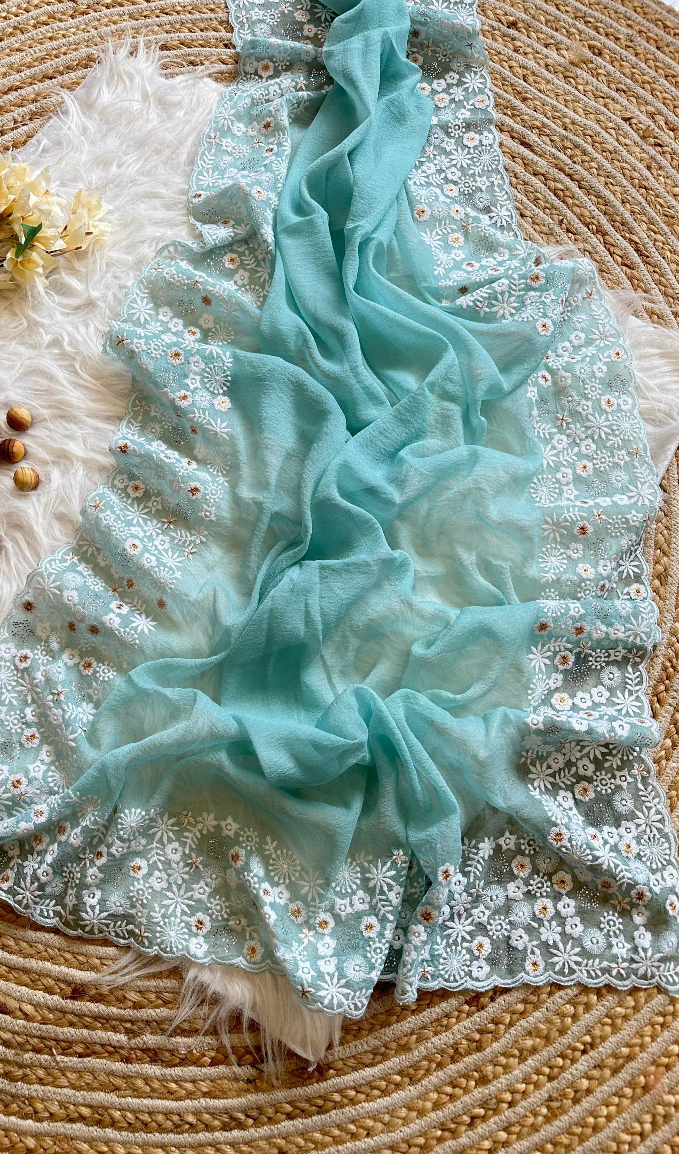 Pure Chiffon Crush Saree