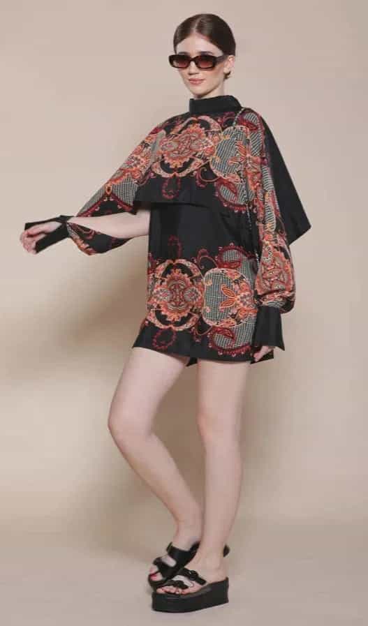  black satin dress with a flattering fit
