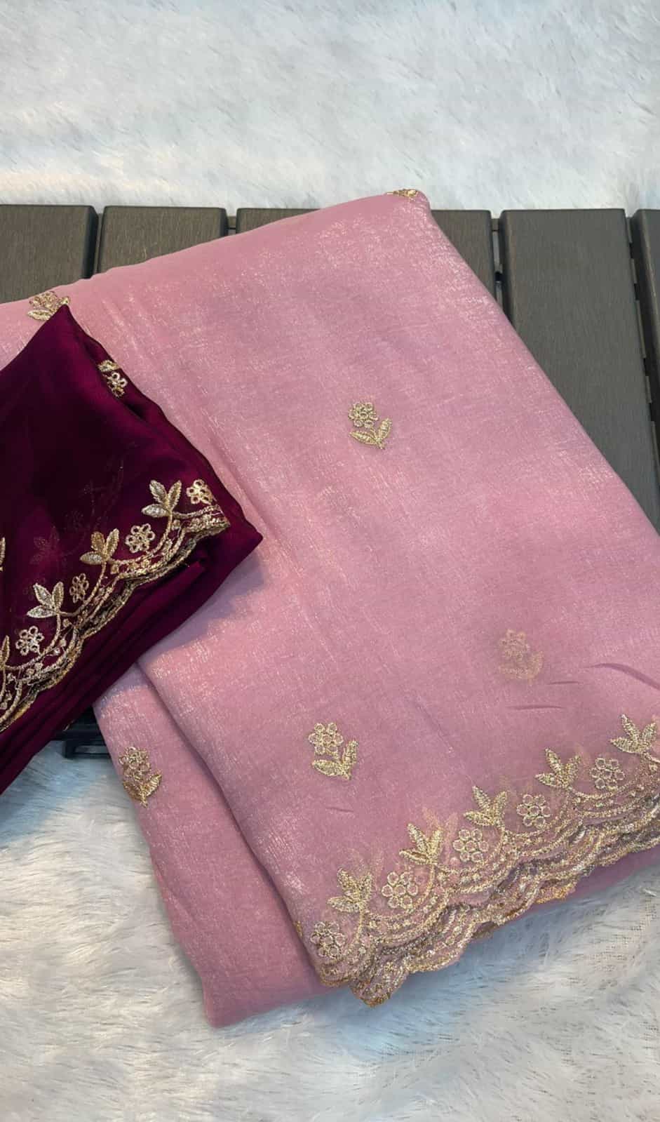 Pink Color Saree