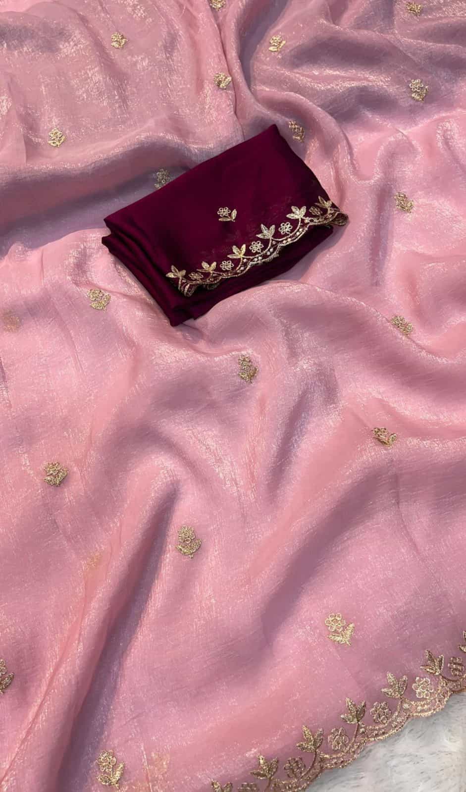  Chiffon Crush Sarees 