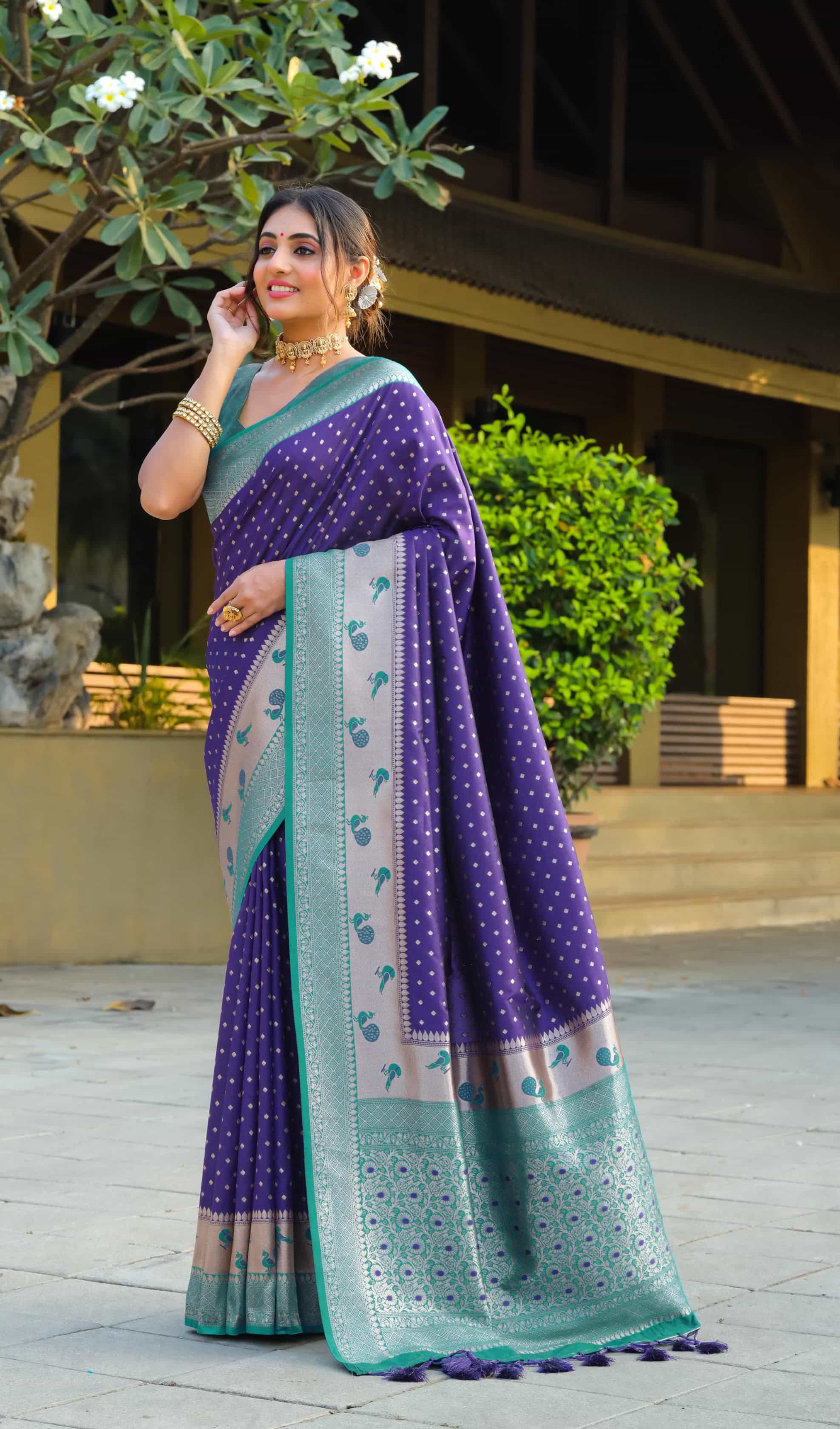 Purple Color Saree