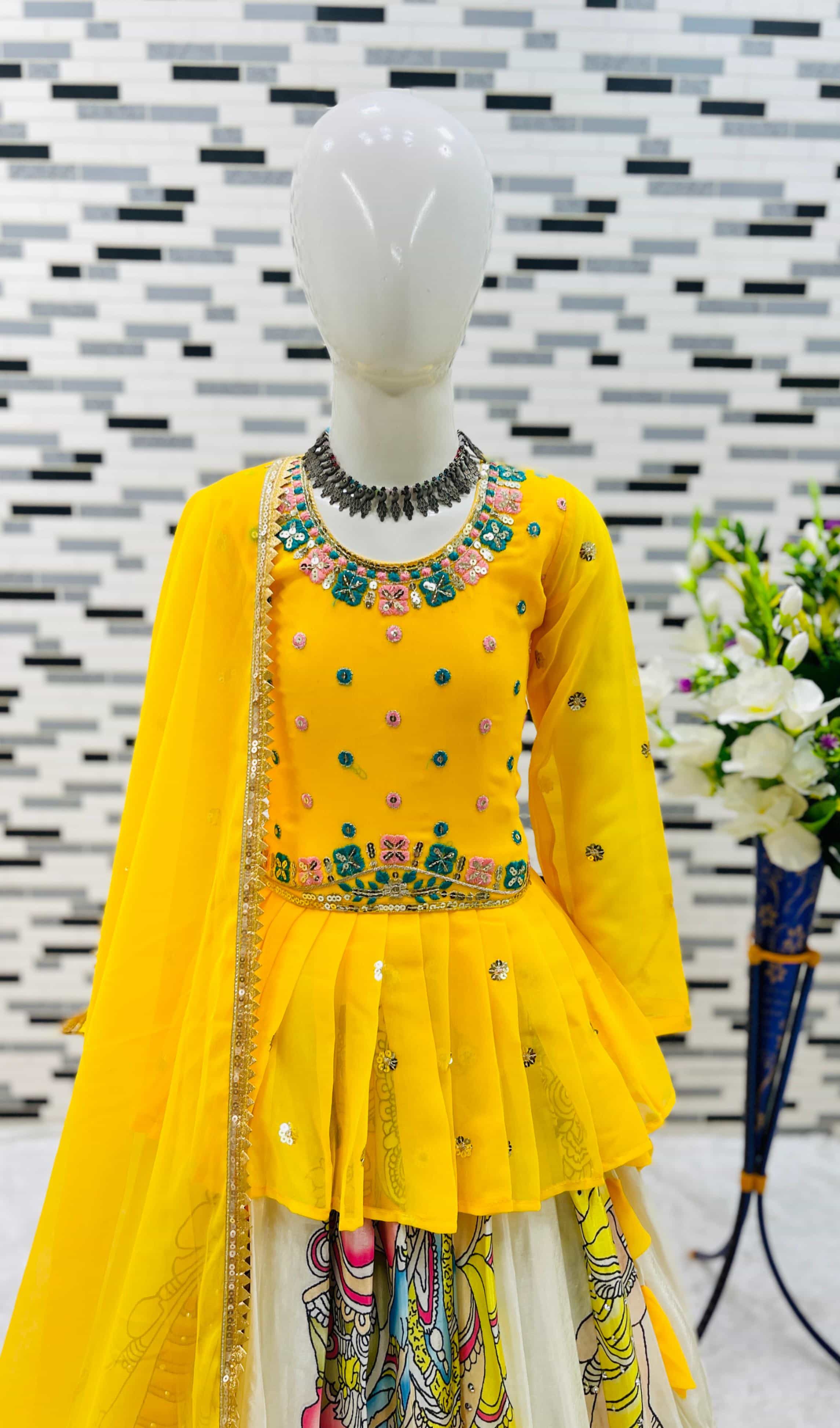 Fully stitched festive lehenga set