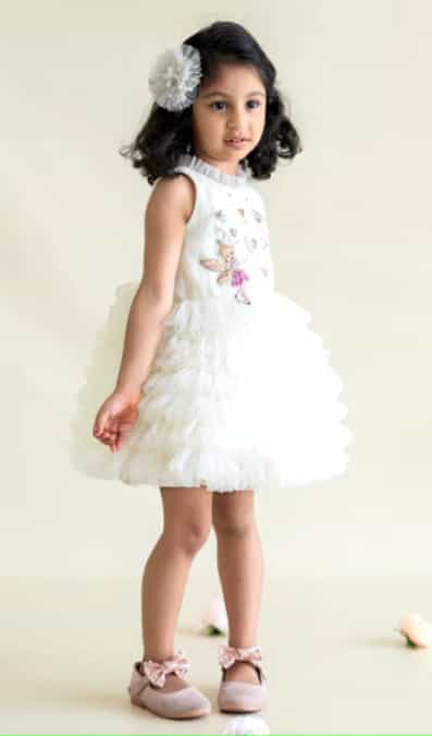 Full-flair kids' party dress