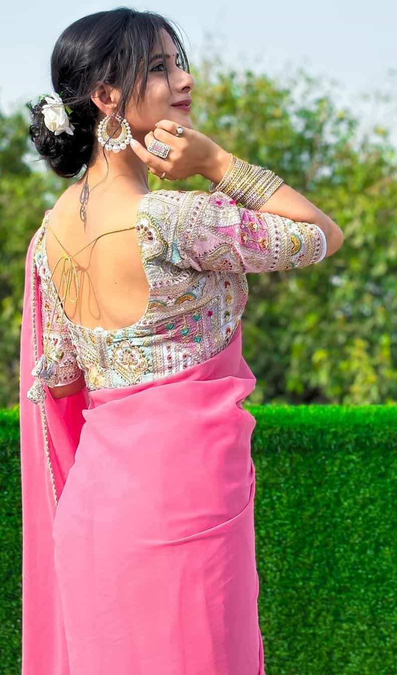 Khadi Georgette Saree