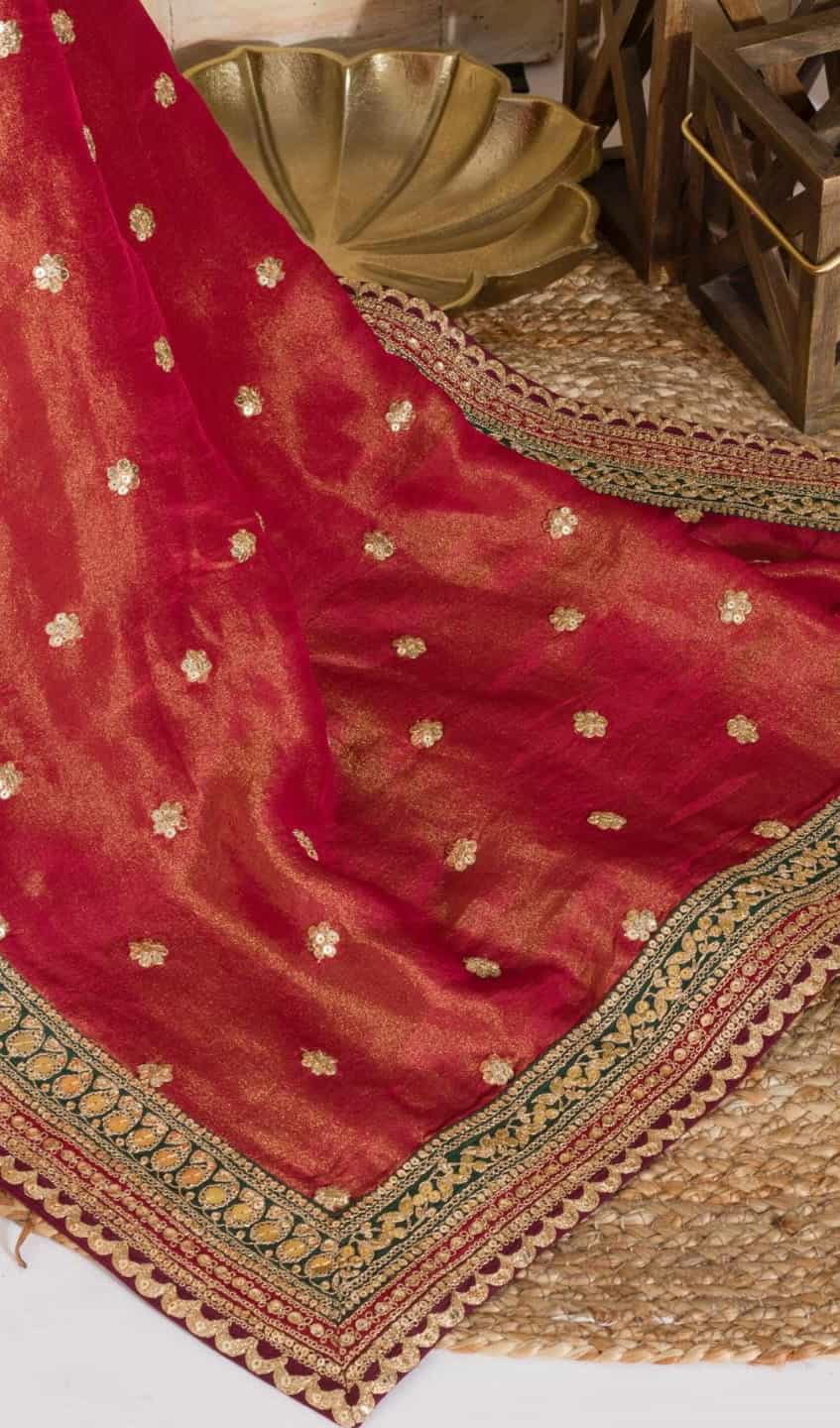 red saree for weddings