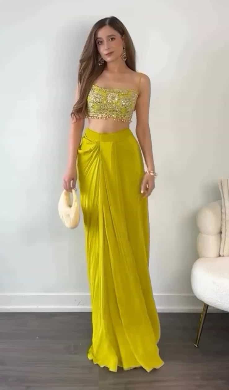 stylish fusion wear with sequence work
