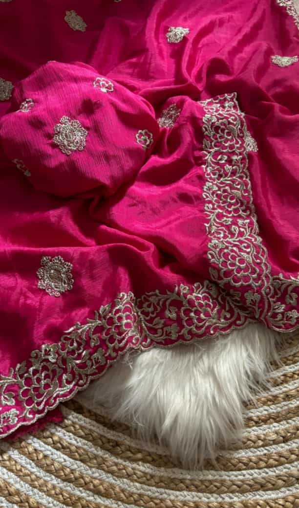 Pure Chinon Silk Saree