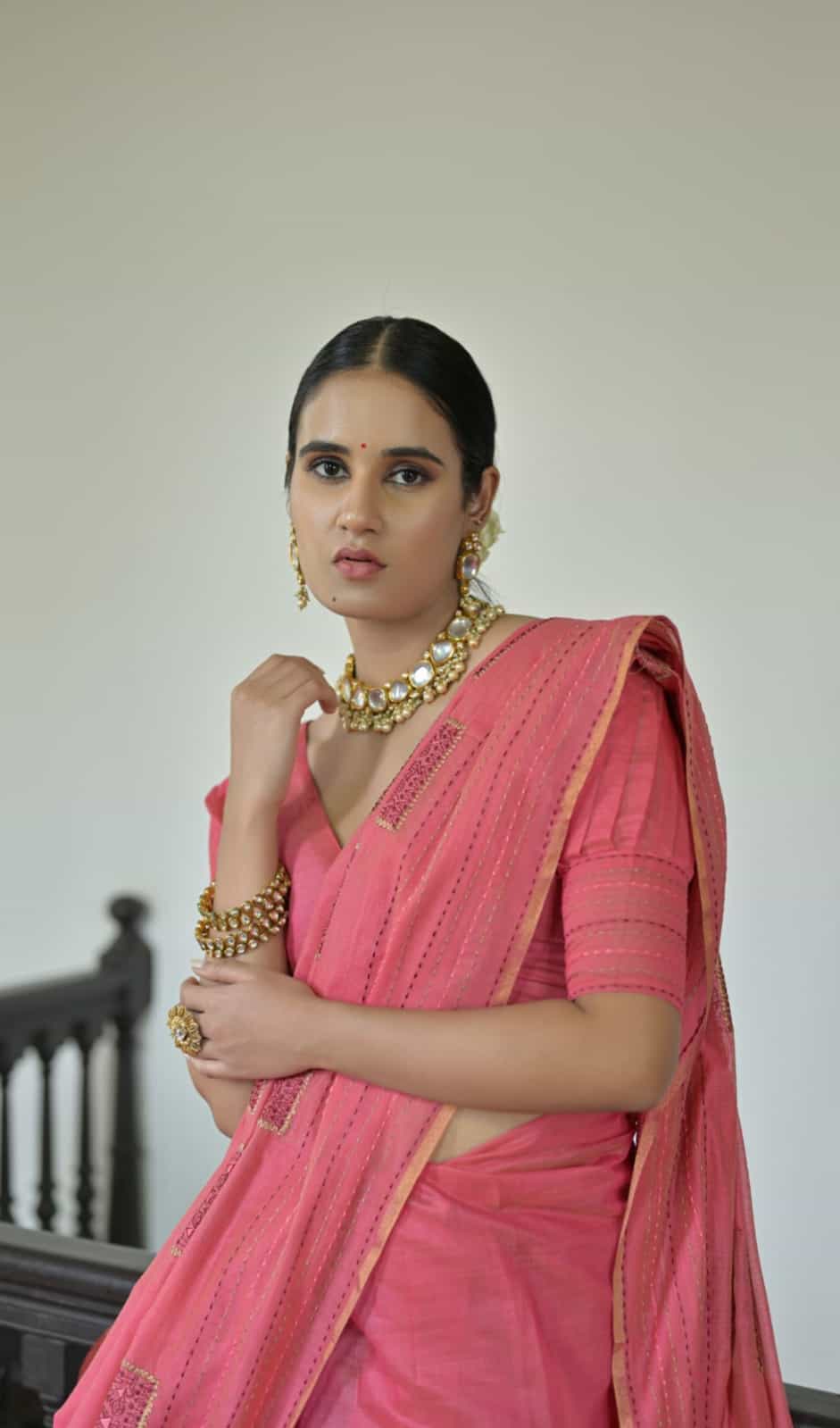 Onion Pink Saree
