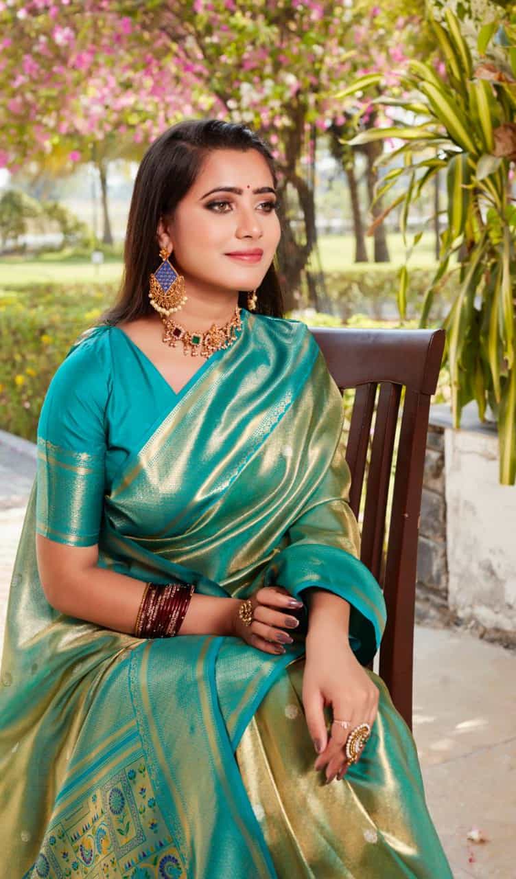 Mehndi Color Saree 