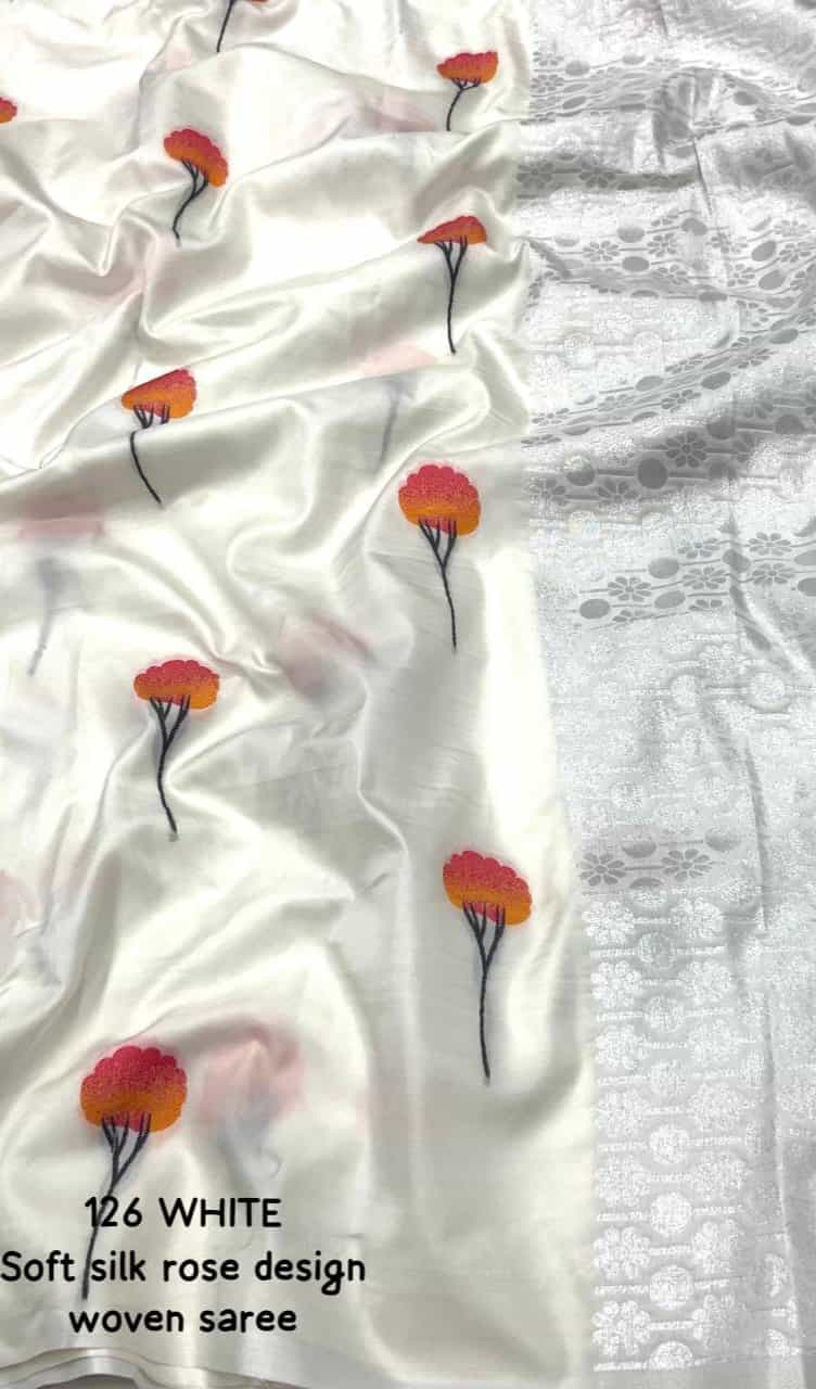 silver zari pallu soft silk saree
