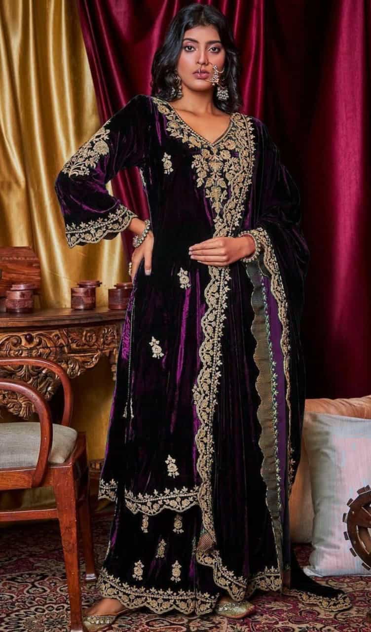 Purple Color Kurti Set