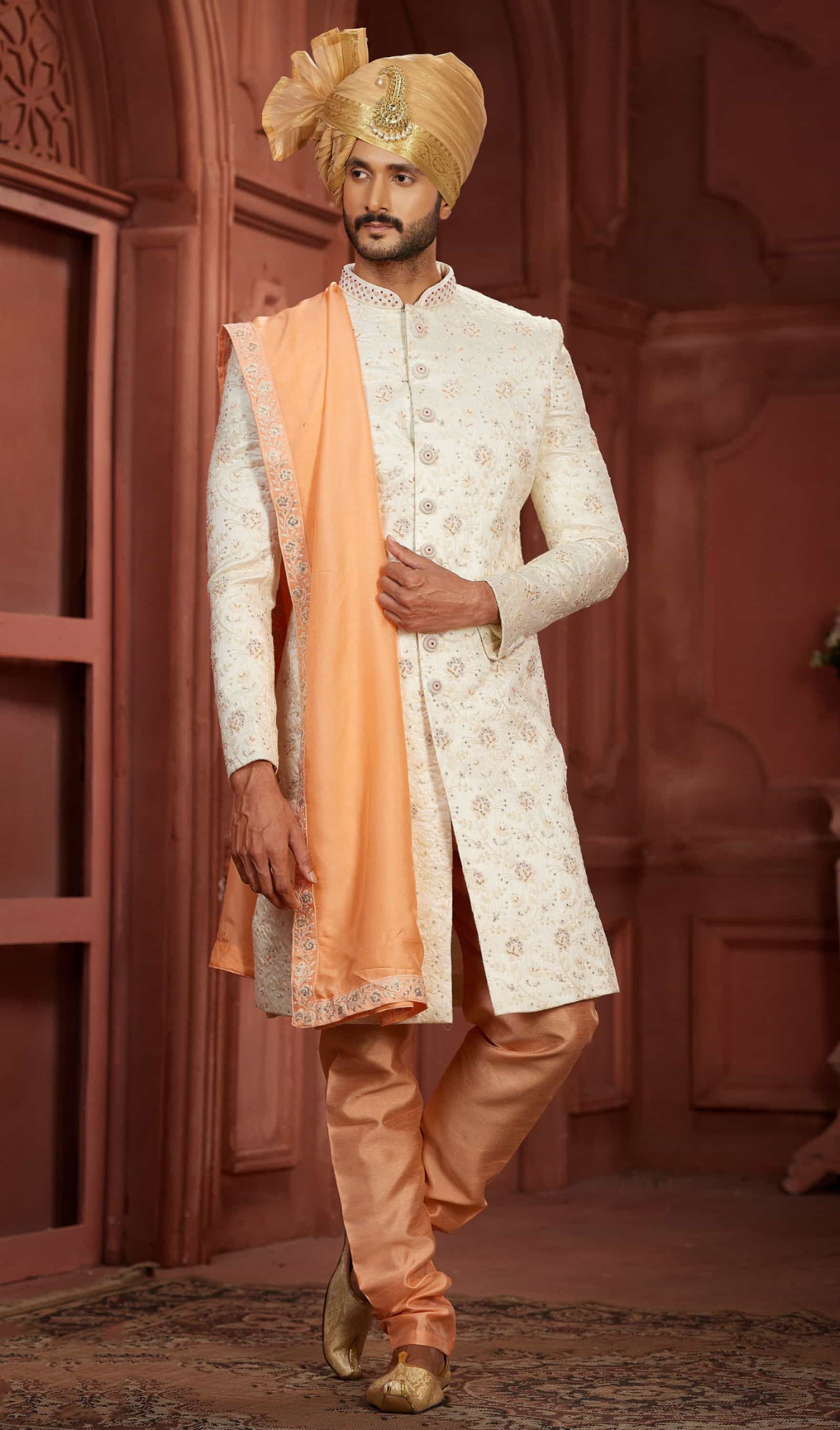 Sherwani with pagri