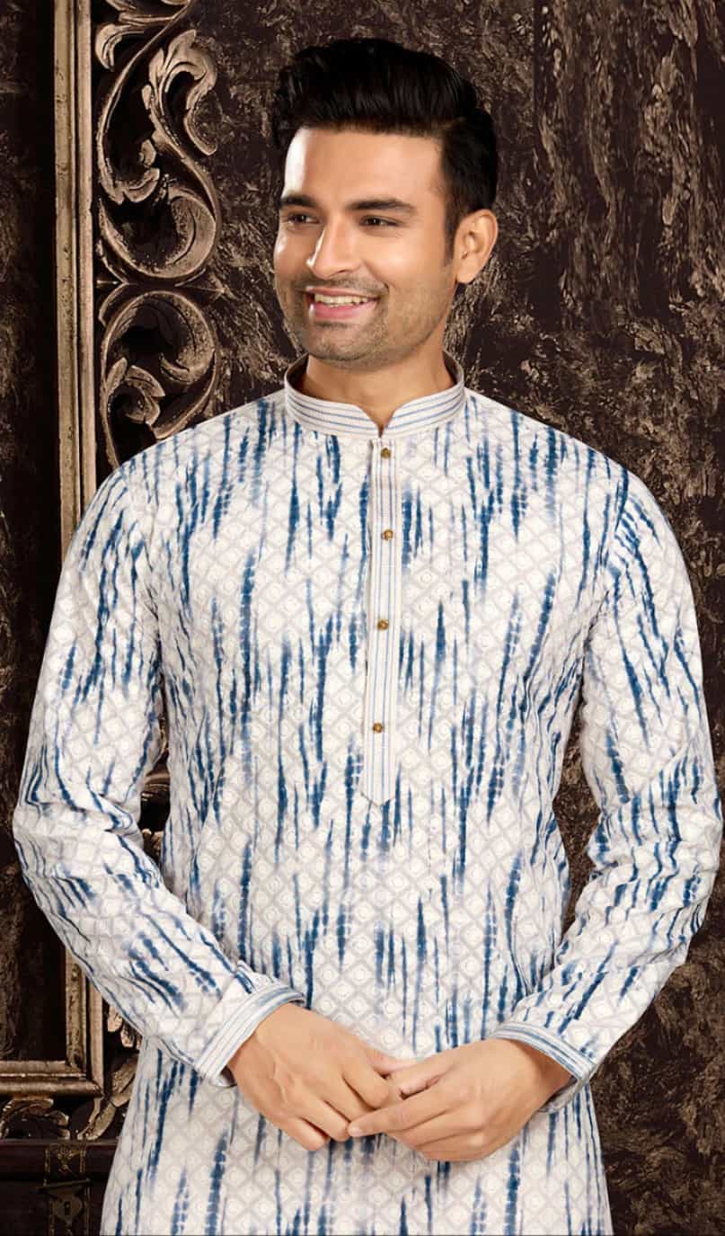 Lucknowi embroidery cotton kurta