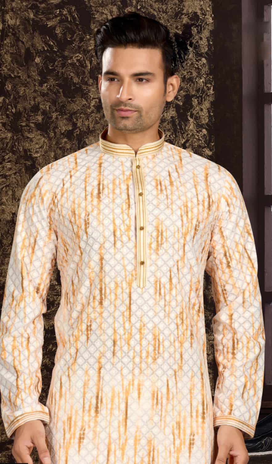 Traditional Lucknowi cotton attire